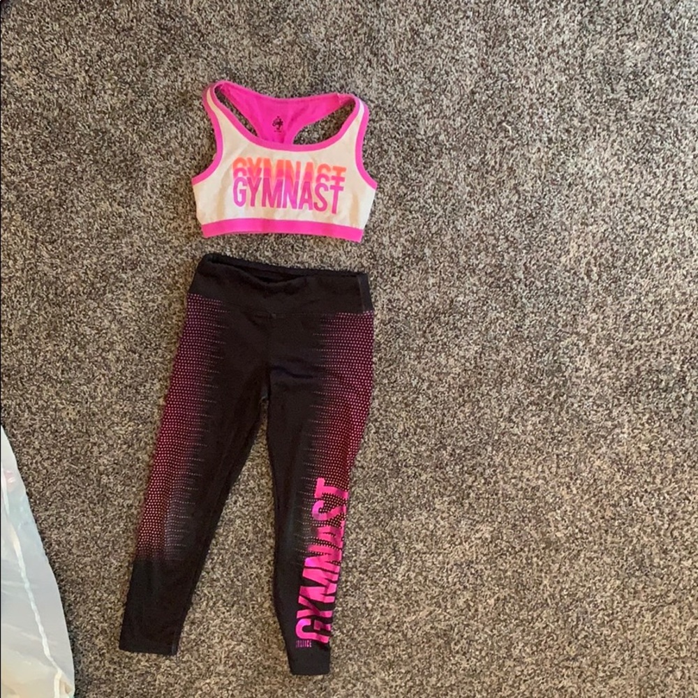 Justice set gymnastics brawl and leggings